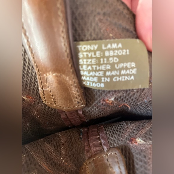 Tony lama brown leather cowboy boots 11.5 - Picture 3 of 3